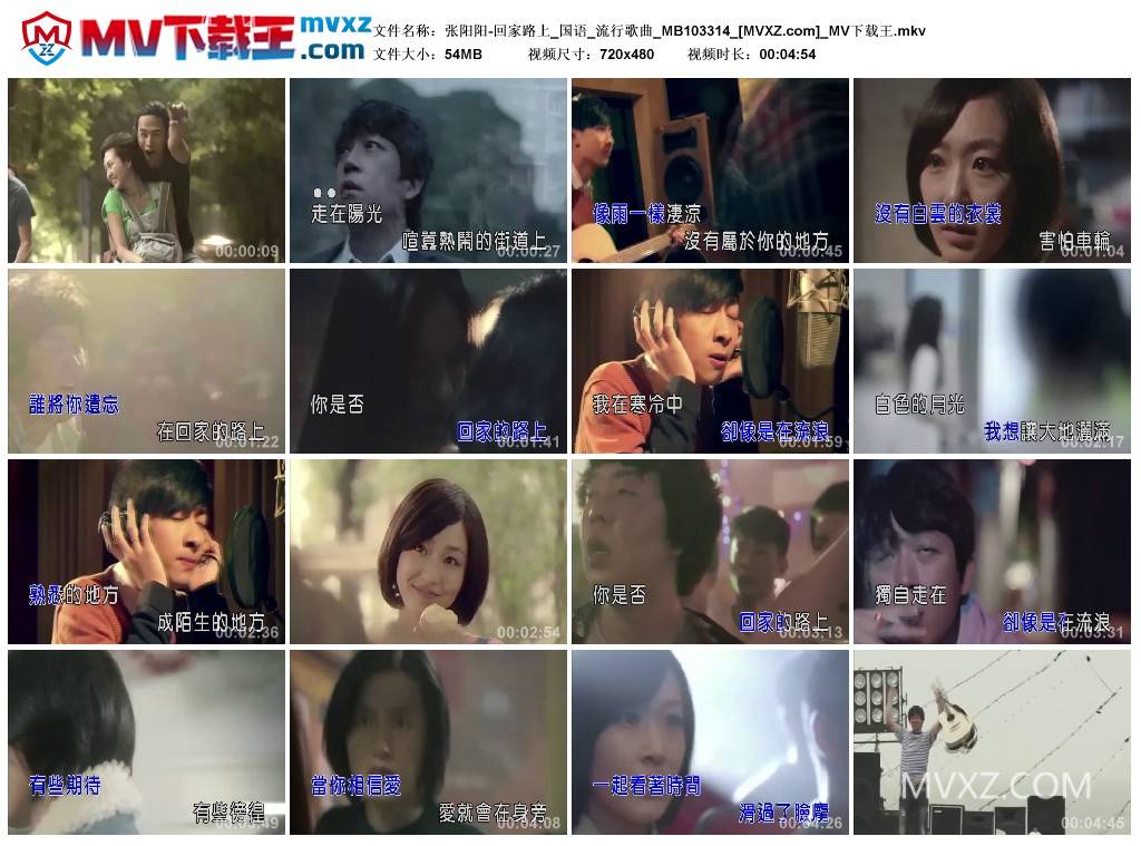 张阳阳-回家路上_国语_流行歌曲_MB103314